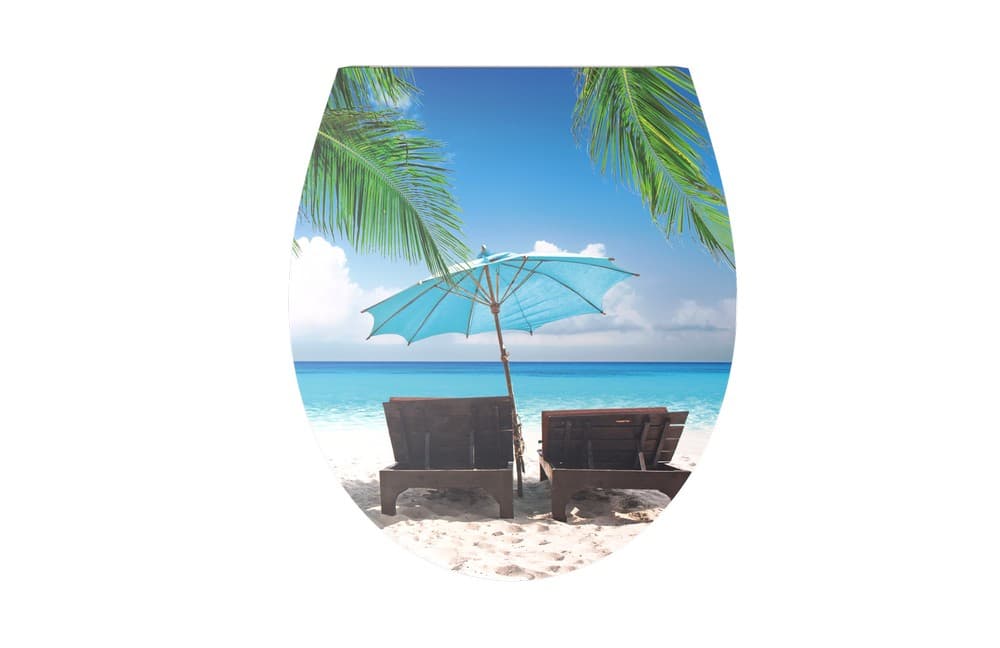 K&H Sanitary Duroplast WC-Sitz Carving Printing - Beach