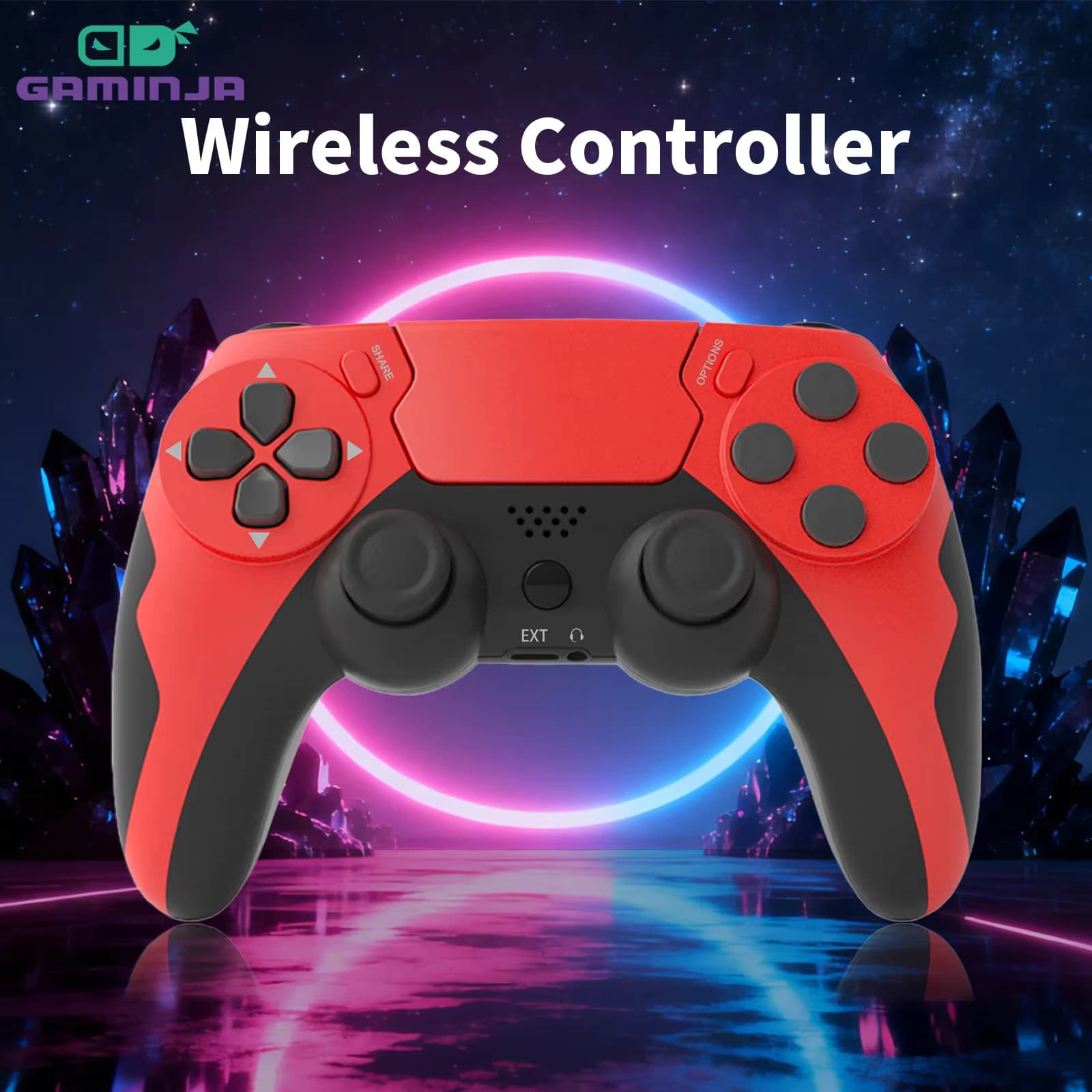 GAMINJA Neues Wireless Gamepad P48 mit Sechs Achsen Gyroskop Game Controller Für PS4 PS3 Konsole Dual Vibration PC Joystick