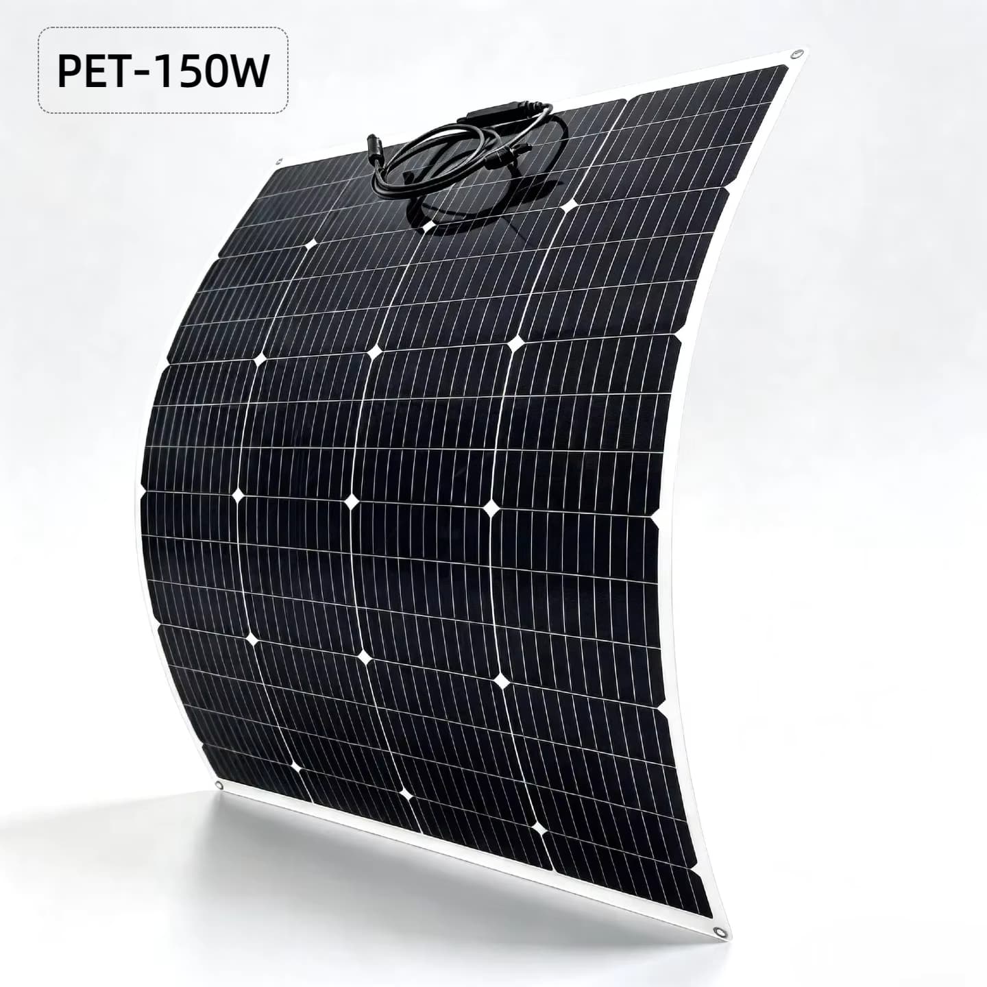 100W/150W Flexibles Solarpanel 18V Monokristallines Batteriemodul für Wohnmobile, Wohnwagen, Boote, tragbar und einfach zu installieren