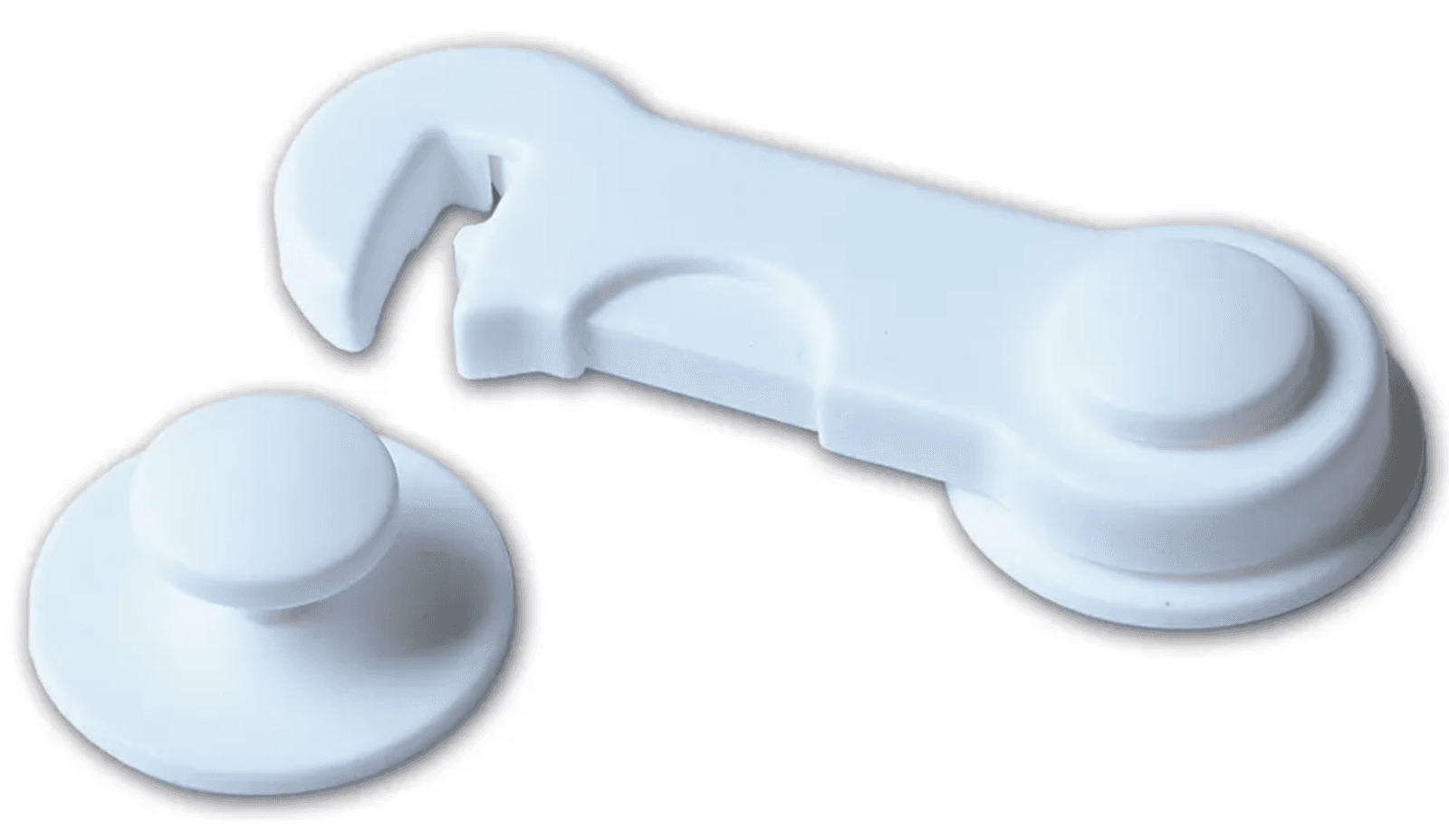EWANTO Kindersicherung Weiß mit Sicherheitsknopf geeignet für Möbel Schränke Schubladen Schranksicherung Riegel Baby Kleinkind KSK-01. Offer from EWANTO DE.