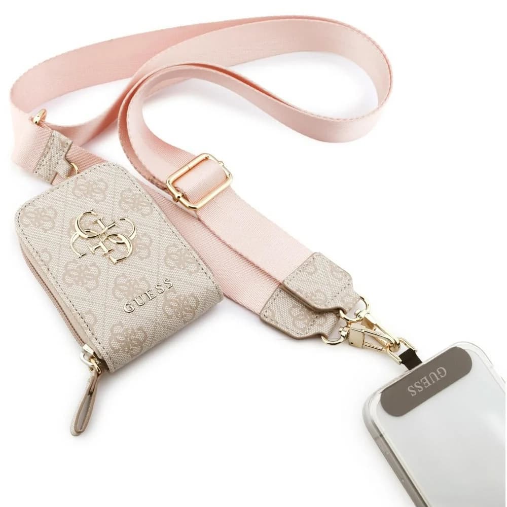 Geldbörse und Telefonkordel Guess 4G Metal Logo, Rosa