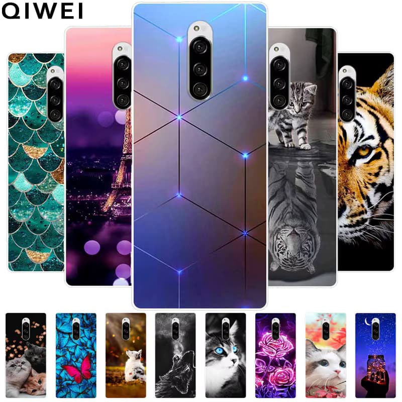 Für Sony Xperia 1 Hülle Silikon TPU Cute Cat Soft Cover für Sony Xperia 1 Schutzhüllen auf für Xperia 1 J9110 Clear Funda 6.5