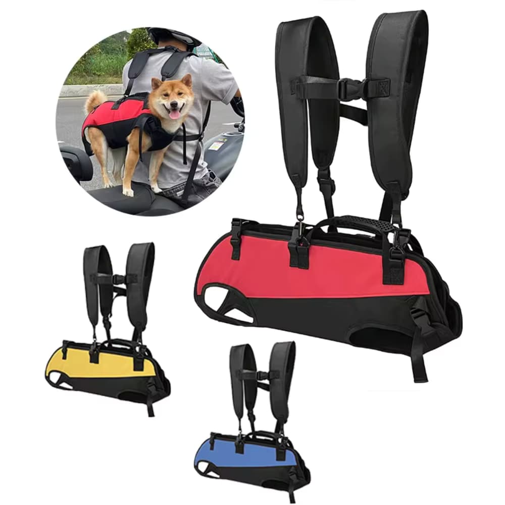 Katzen- und Hundetransporttasche: Doppelter Umhängetaschen-Rucksack für Welpen, atmungsaktiv, praktisch, für vierbeinige Tiere, Fahrradrucksack für Outdoor-Aktivitäten