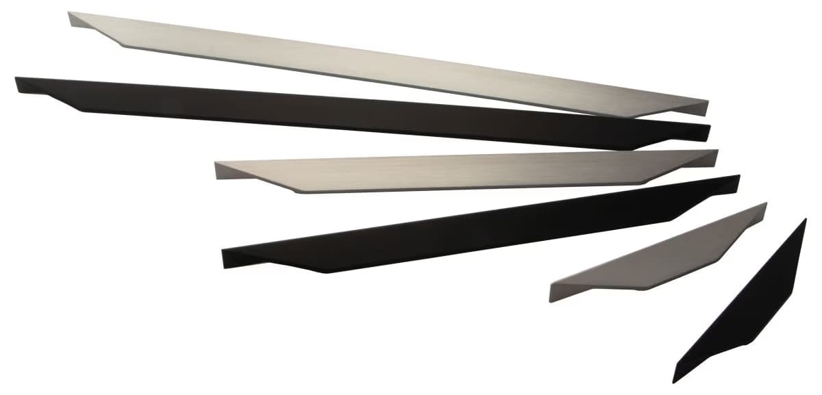 Viefe Griffleiste CUTT aus Aluminium, Edelstahl Optik - BA 96 & 128 mm
