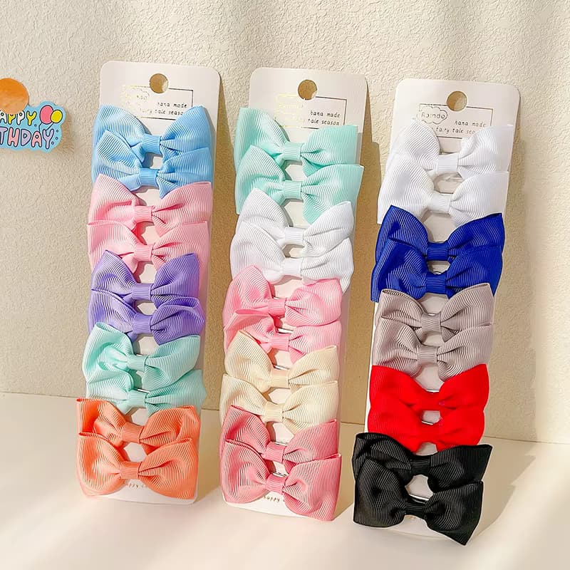 3/5/10 Stück/Set Kinder Niedliche Farbige Schleifen-Haarspangen Baby Mädchen Süße Haarklammern Kinder Haaraccessoires