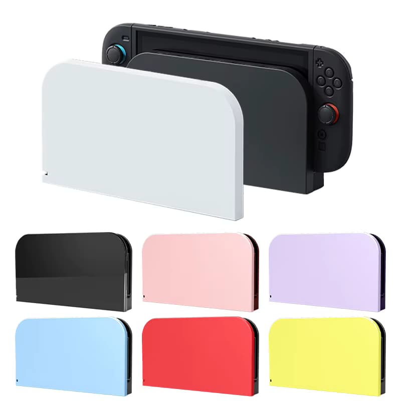 Dekorative Frontplatte Schutzhülle für Nintendo Switch 2 2025, TV Dock Station Basis, Bonbonfarben, Ersatz-Frontplatte