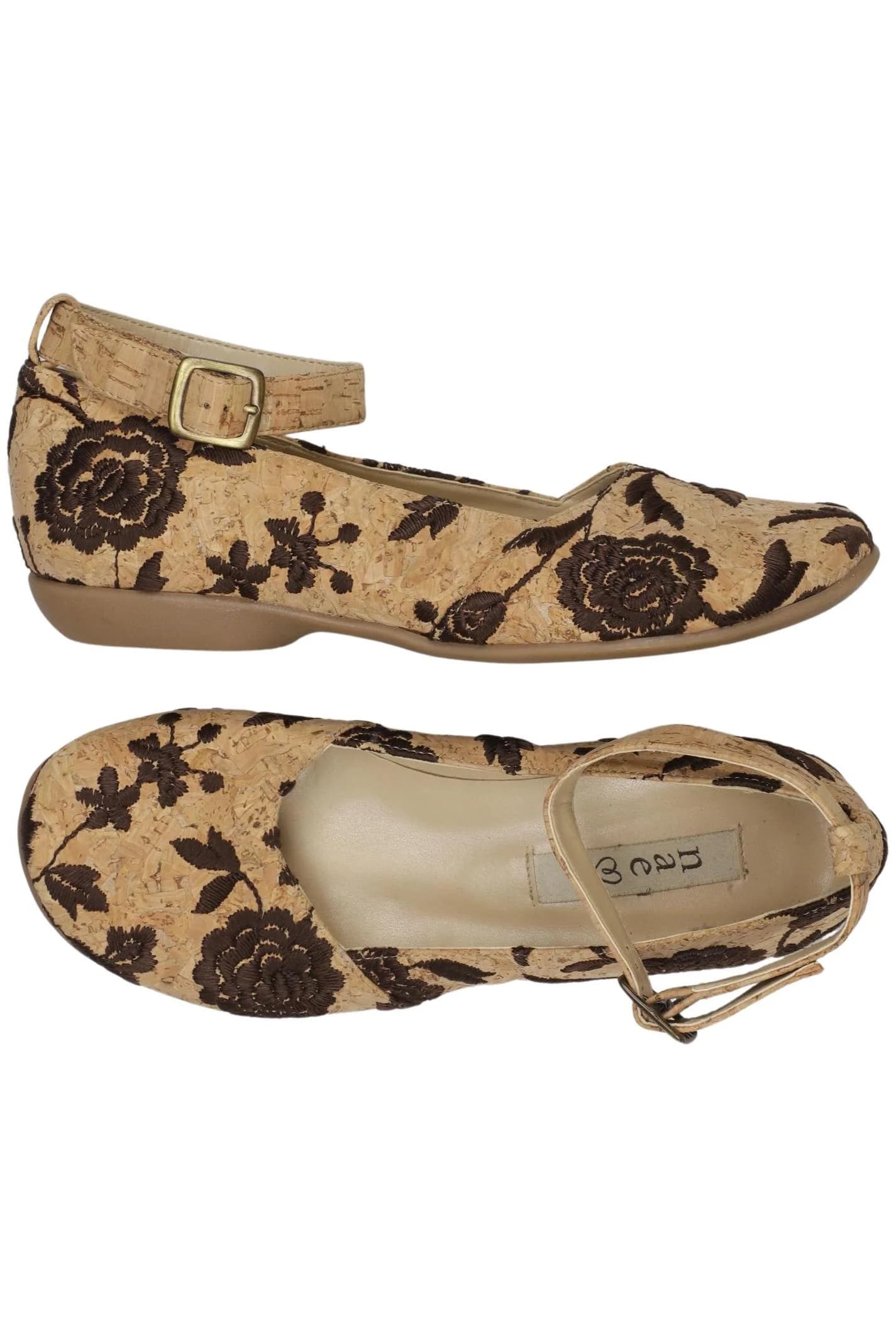 nae Damen Ballerina, Beige, Gr. EU 37