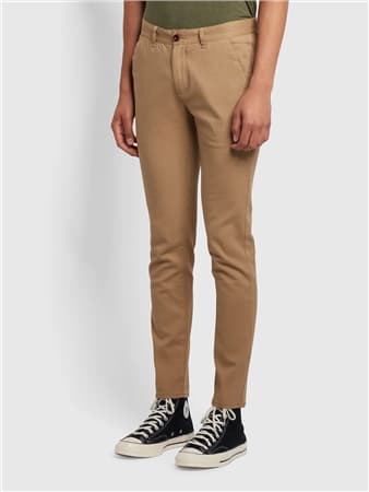 Farah Endmore Skinny Fit Chinos - Beige - 36/32. Offer from Brian James.