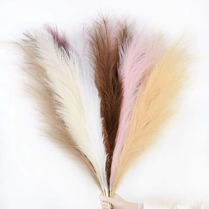 110 cm künstliches Pampasgras, künstliche Pflanzen, flauschiger Schilfblumenstrauß für Hochzeit, Heimdekoration, Geburtstagsfeier, Dekorationszubehör