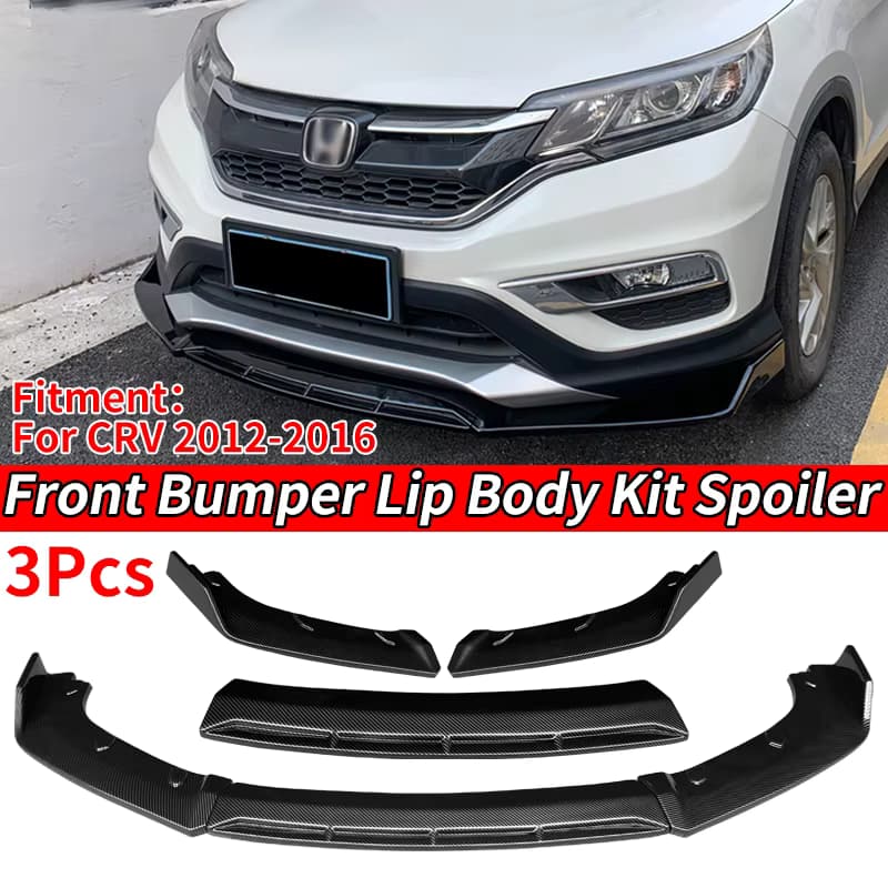 Hohe Qualität Auto Vorderen Stoßfänger Lip Body Kit Spoiler Kinn Platte ABS Carbon Look Zubehör Für Honda CR-V 2012-2016 2014