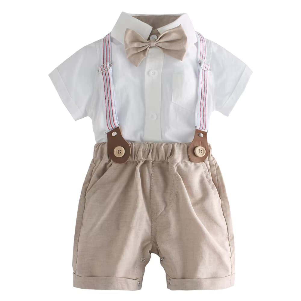 Baby Bogen formale Stram pler Kleidung Anzüge Kleinkind Gentleman Party Anzug weichen Baumwolle Overall Neugeborenen Hosenträger Hosen Kleinkind Set