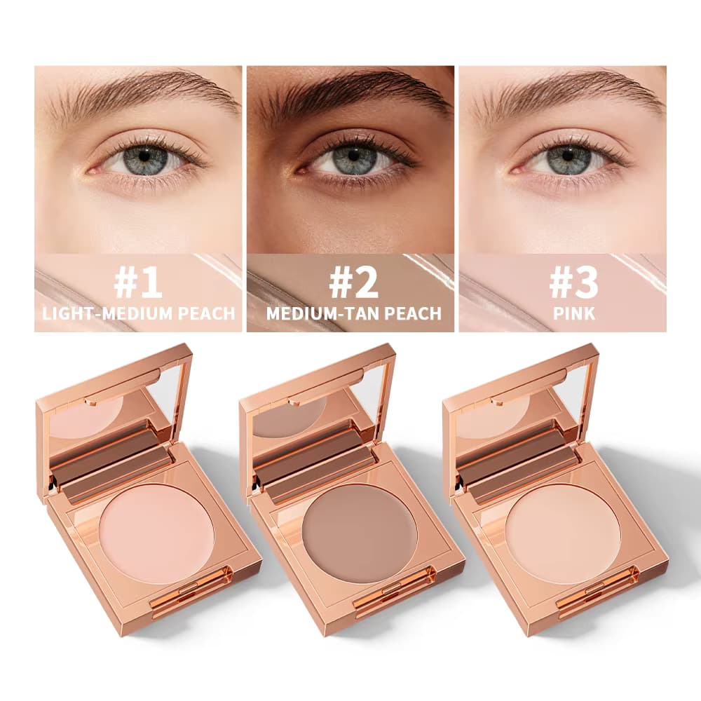 Wasserfester, volldeckender Unter-Augen-Farbkorrektor, mattierendes, pflegendes CC-Volldeckpuder, Foundation-Make-up