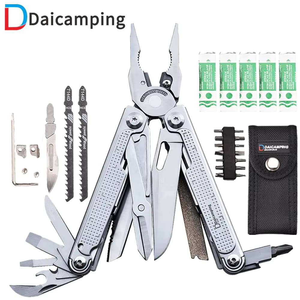 Daicamping DL30 DL301 DL7 Outdoor Camping EDC Zangen-Set Multifunktionales Multitool Hand-Multifunktionswerkzeug Faltbares Multitool-Kit