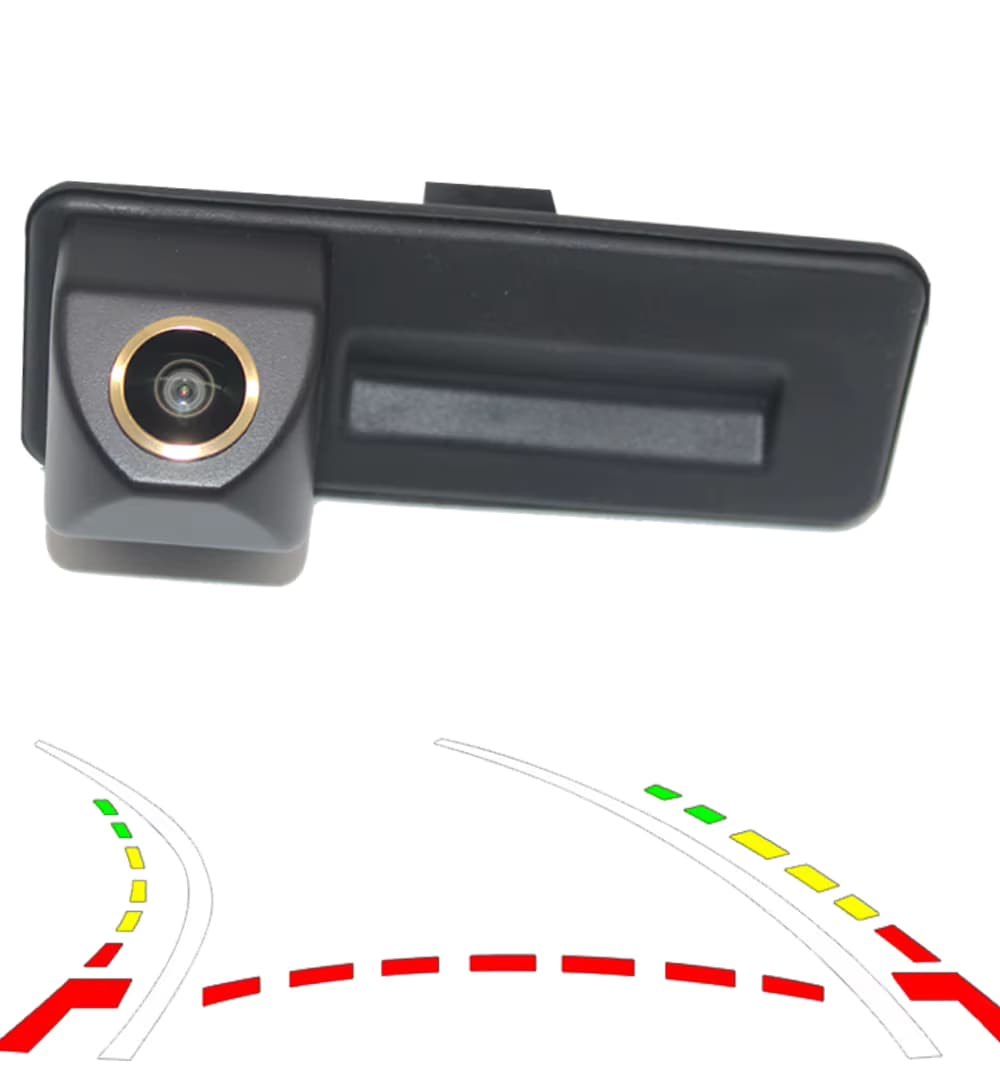 Fahrzeug-Rückfahrkamera CCD HD für VW Skoda Octavia Superb Rapid Yeti Fabia 2 Roomster Audi A1 mit Dynamischer Trajektorie