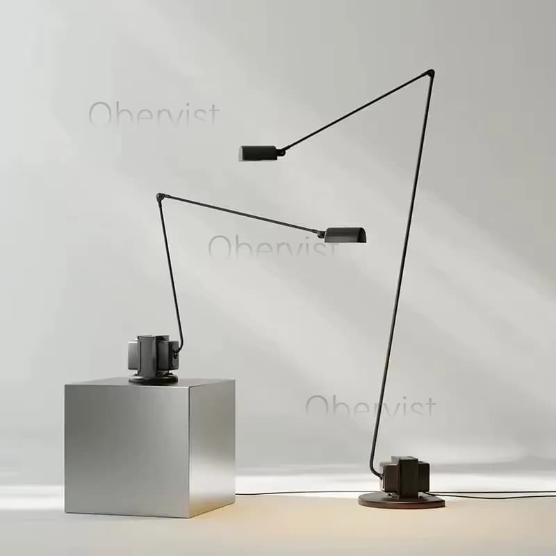 Moderne Italienische Design-Stehlampe im Retro-Stil mit Verstellbarem Schwenkarm, Leselampe für Wohnzimmer, Arbeitszimmer, Heimdekoration, LED
