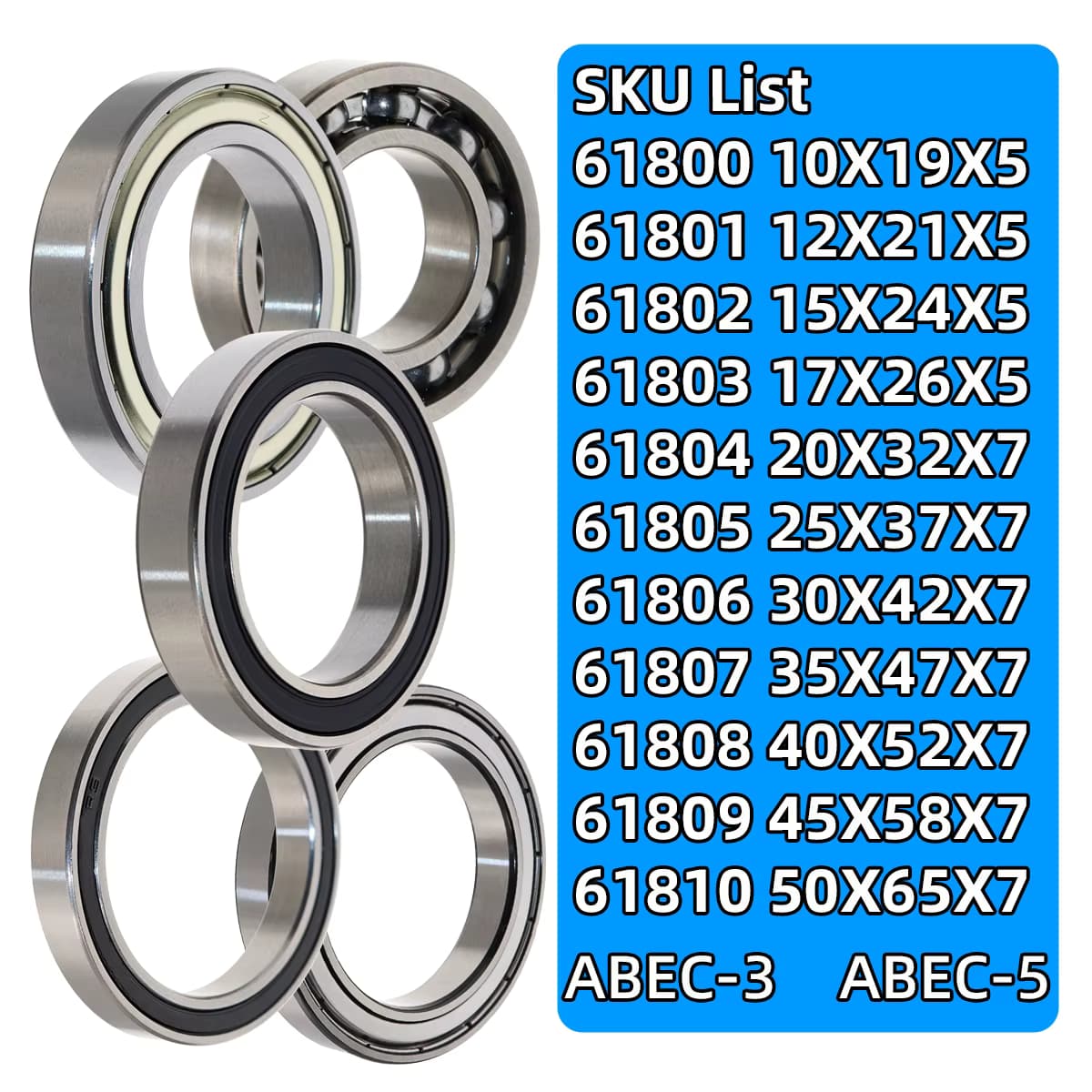 Lager 61800 68101 61802 61803 61804 61805 61806 61807 61808 61809 61810 DALUO Dünnwandige Lager