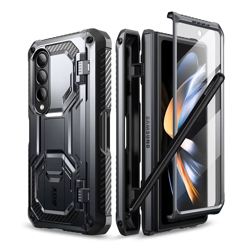 I-BLASON für Samsung Galaxy Z Fold 4 Hülle 2022 Armorbox Ganzkörper-Schutzhülle mit Stoßdämpfung und integriertem Displayschutz
