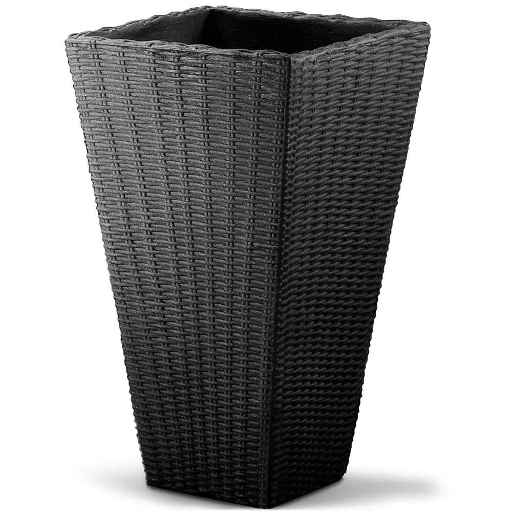 Blumentopf Anthrazit Polyrattan-Optik 70x40x40cm. Offer from DeubaXXL DE.