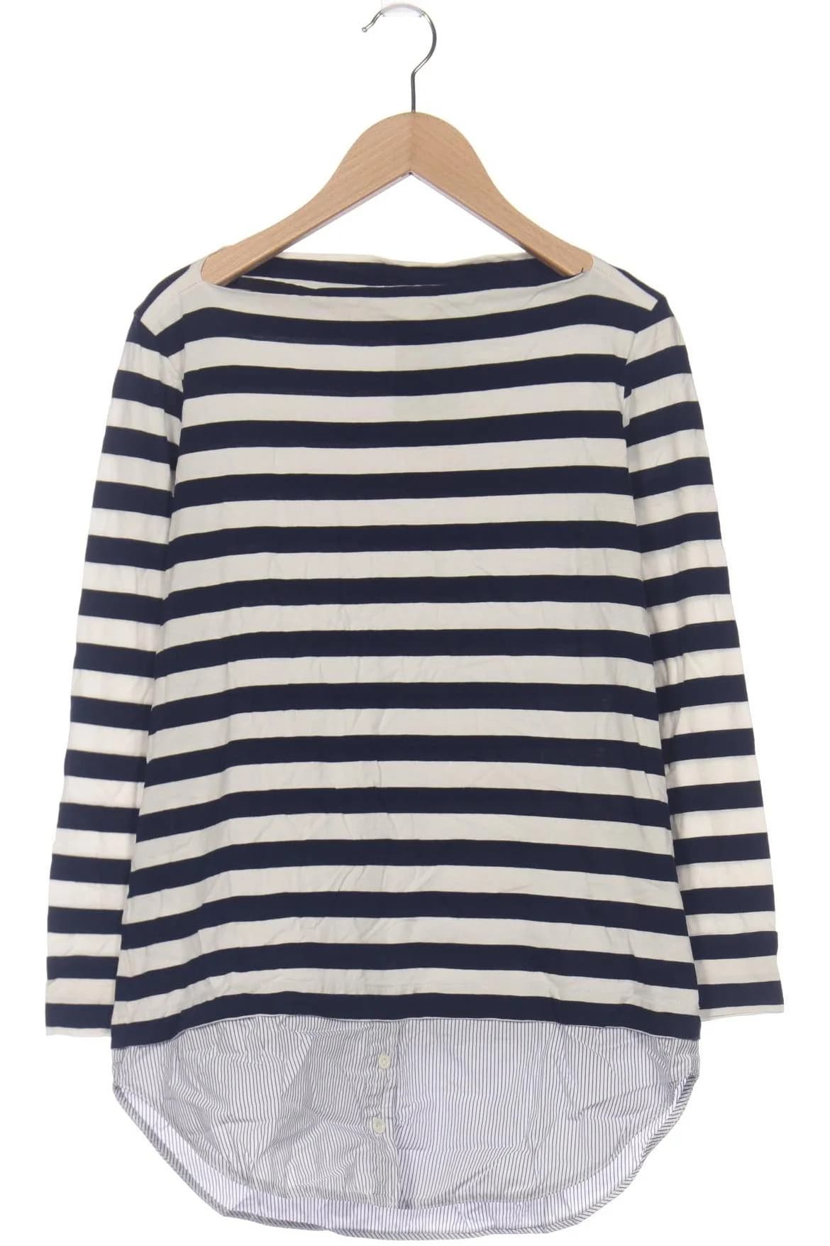 Aglini Damen Langarmshirt, Marineblau, Gr. EU 40