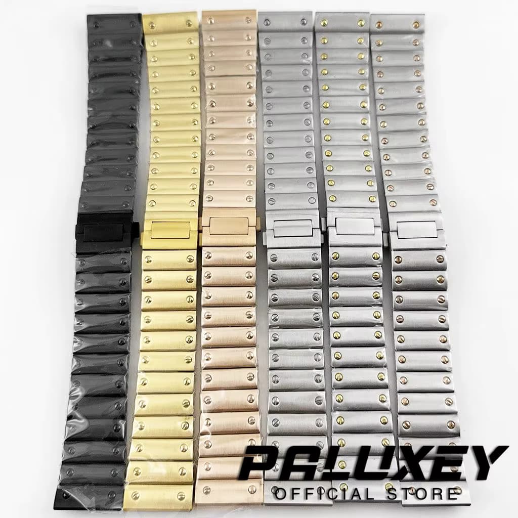 Santos 21MM breites Uhrenzubehör für Santos Modifikationsteile, massives Edelstahl-Uhrenarmband, NH34 NH35 NH36 Teile