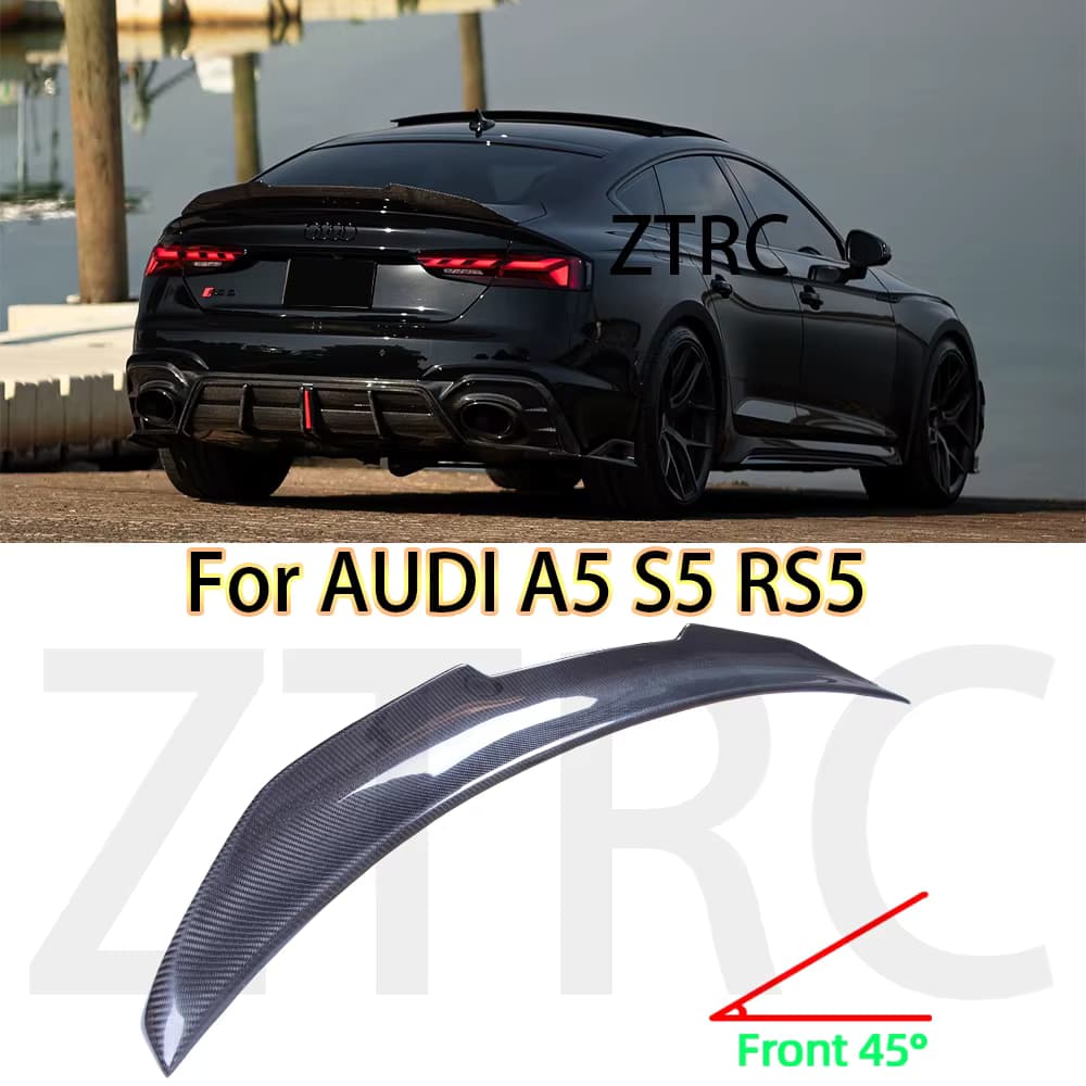 Auto-Spoiler für Audi A5 S5 RS5 B9 B9.5 4-Türer Sportback PSM-Stil Echtes Kohlefasermaterial 2017-2024