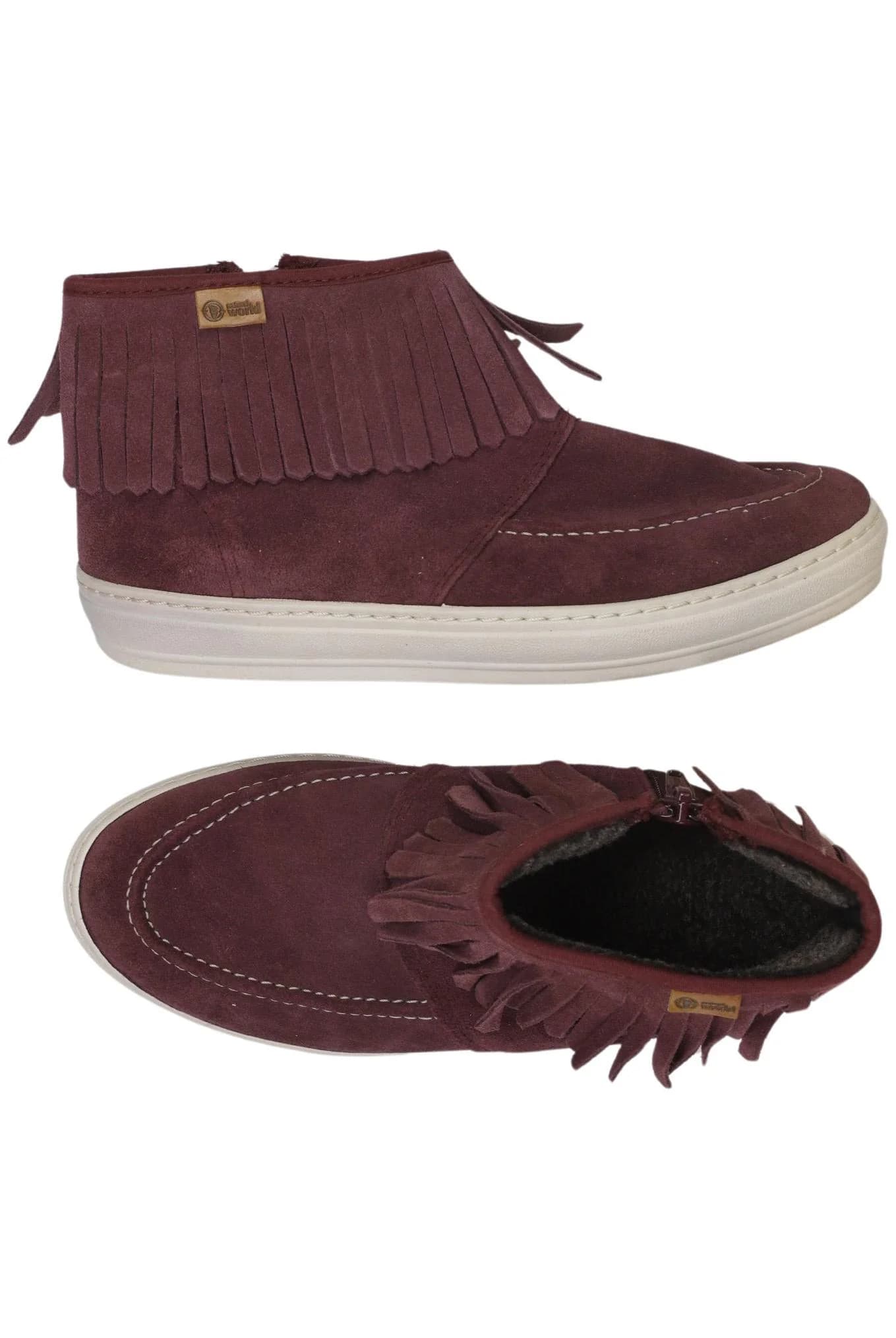 Natural World Damen Stiefelette, Bordeaux, Gr. EU 37