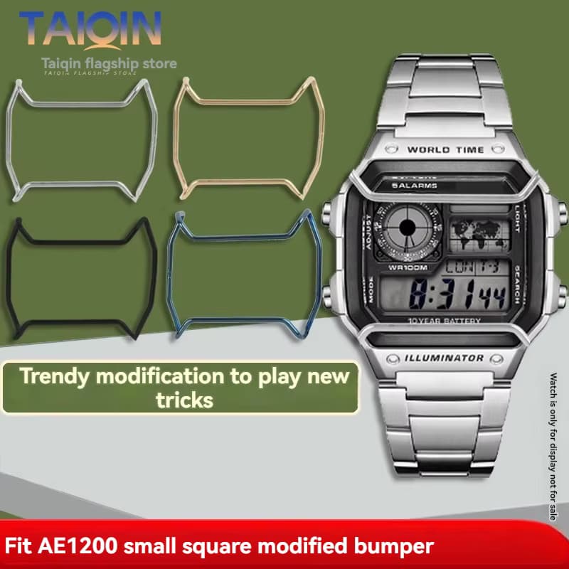 AE1200 Stoßstange Edelstahl für Casio 3299 AE-1200 Antikollisions-Metallschutzstange Uhr Metallzubehör Mehrere Farben