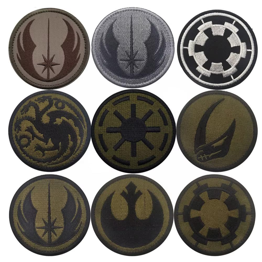 Heißer Verkauf gestickter Patch Jedi bestellen Mandalobo Peak Bounty Hunter Magic Armband mit Rucksack Patches für Kleidung
