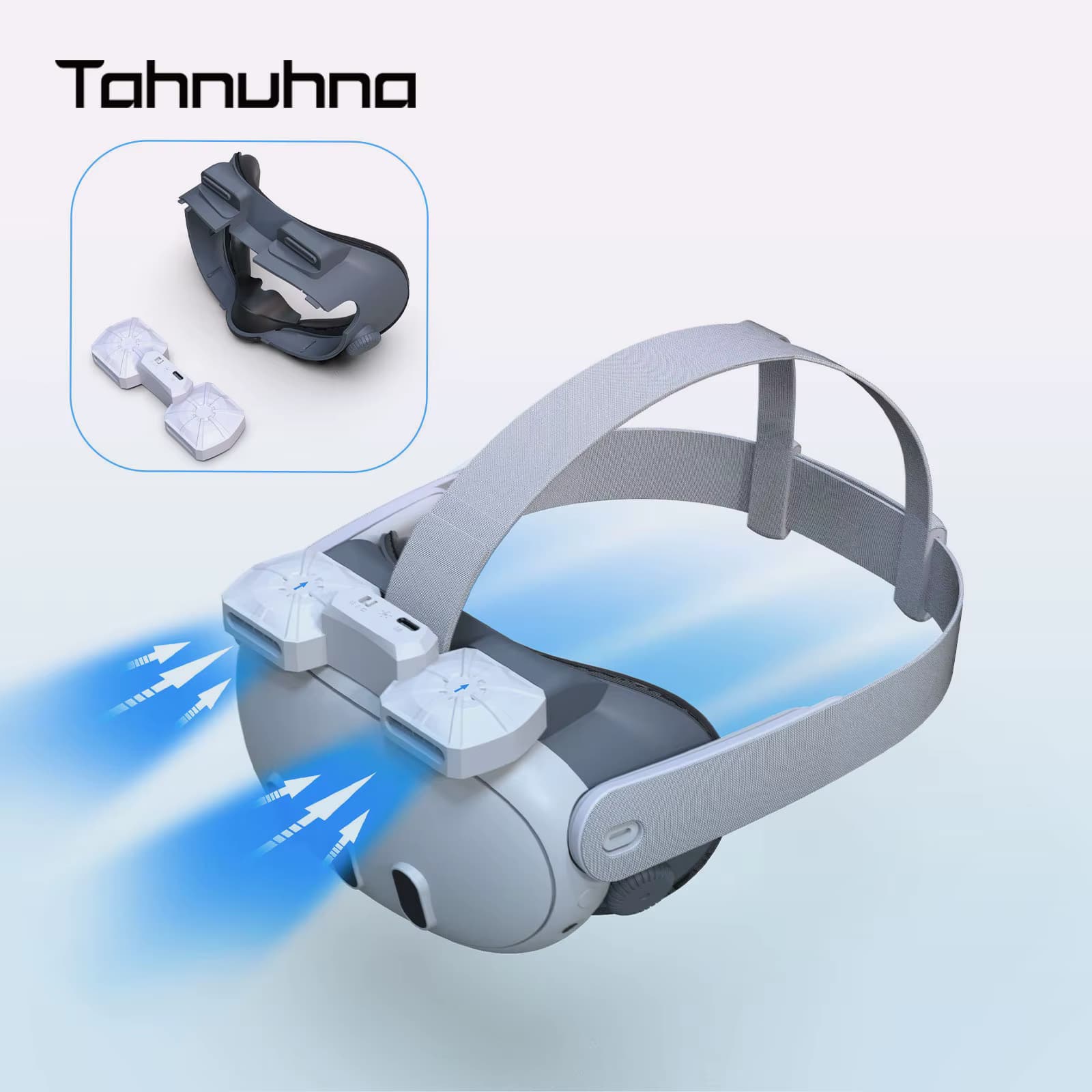 Lüfter für Meta Quest 3 VR Headset Luftzirkulation atmungsaktiv mit Gesichtsschnittstelle Gesichtsabdeckung für Quest 3 Zubehör