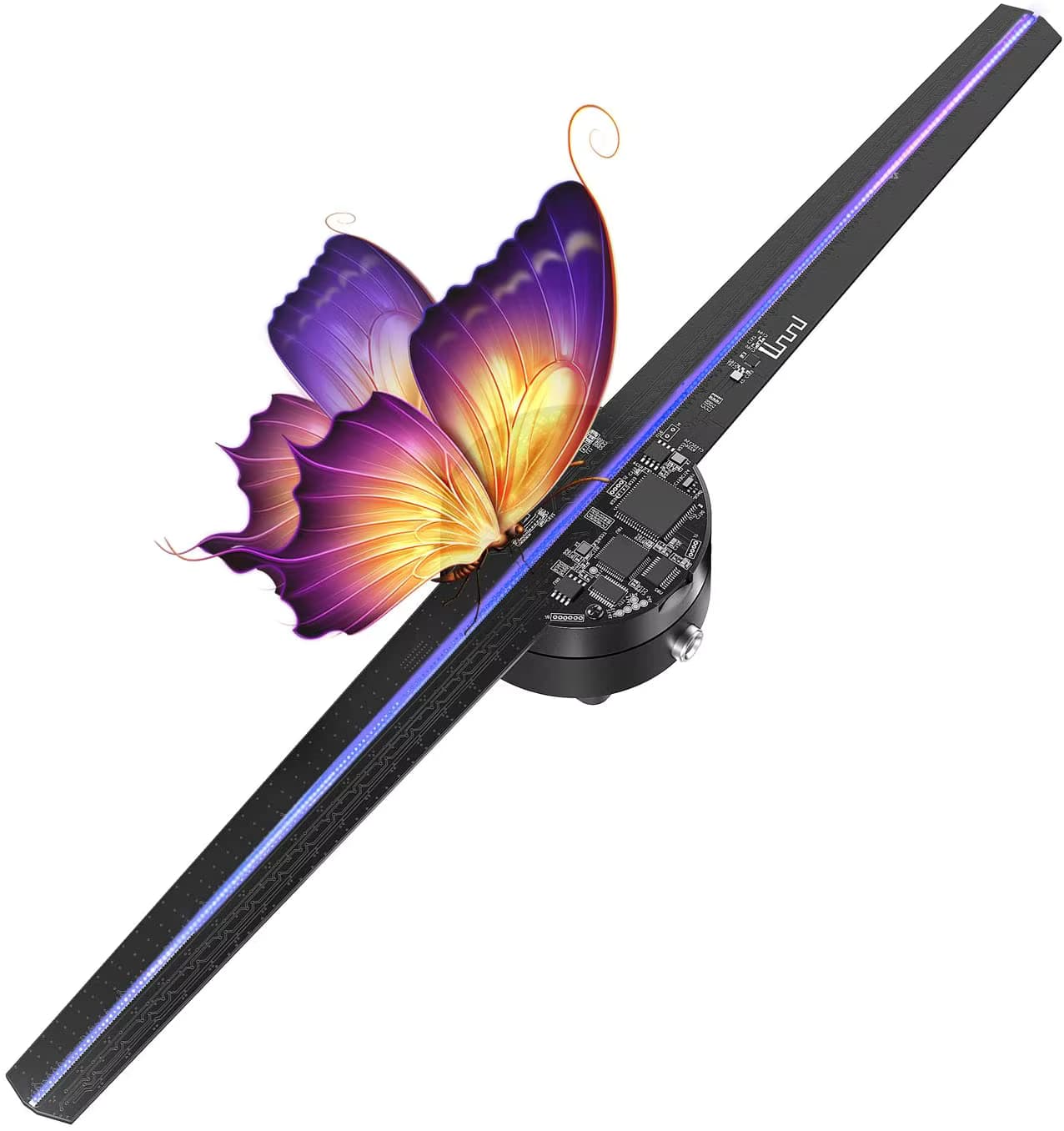 42cm Hologram Projector 3D Holographic Display 3D Hologram Advertising Fan LED Advertising Player Hologram Fan. Tilbud fra Alibaba US.