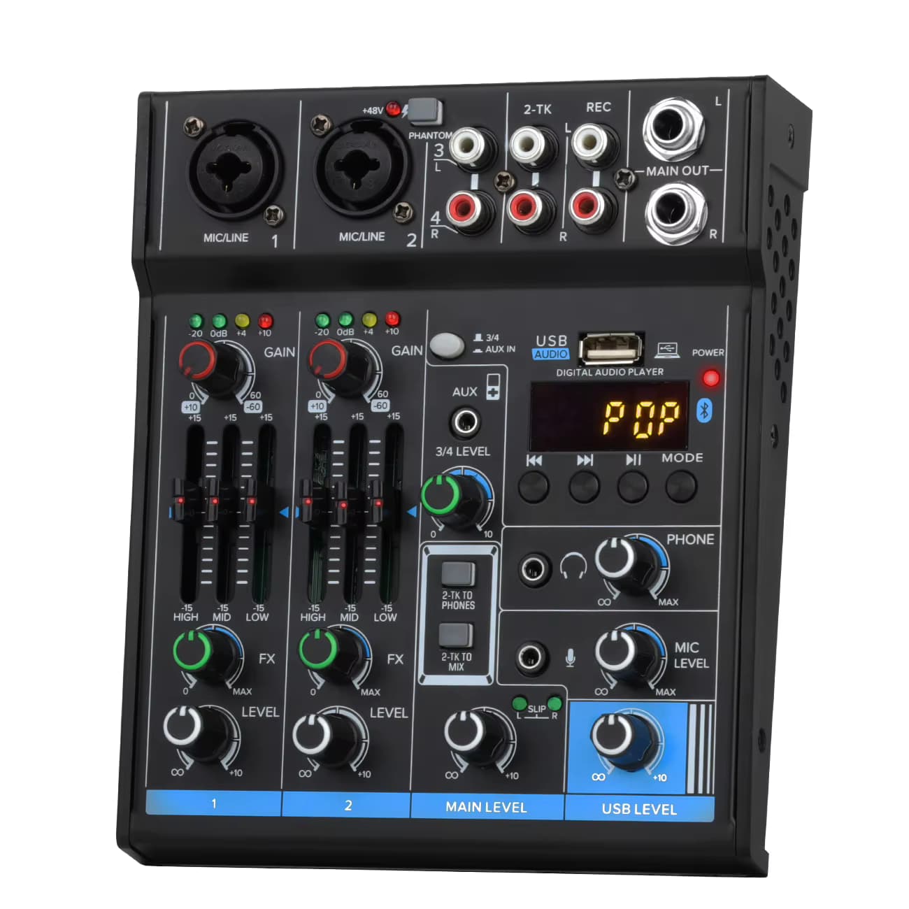 Biner M4 Professional 4 Channel Audio Mixer Portable Computer Live Recording 4 Channel DJ Digital Sound Mini Audio Console. Tilbud fra Alibaba US.
