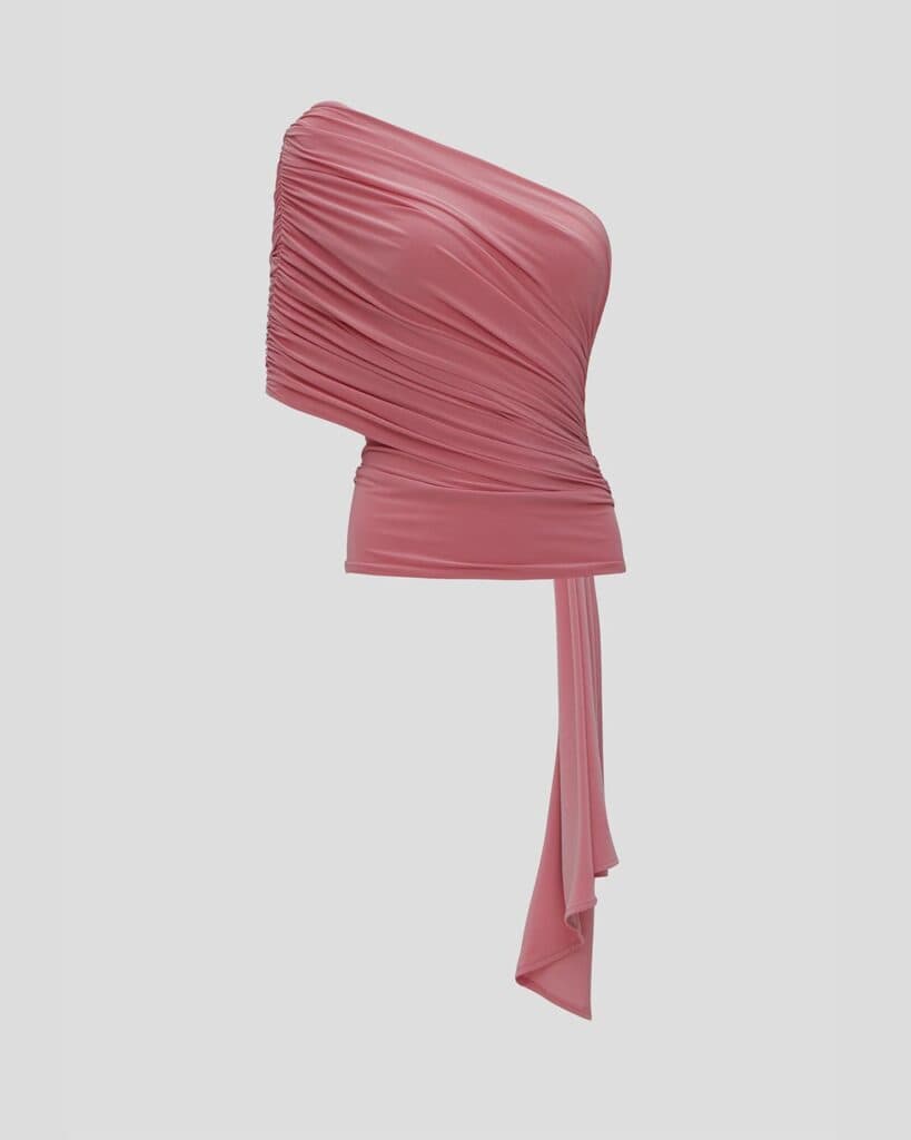 Blouse with diagonal draping. Angebot von LIKA.