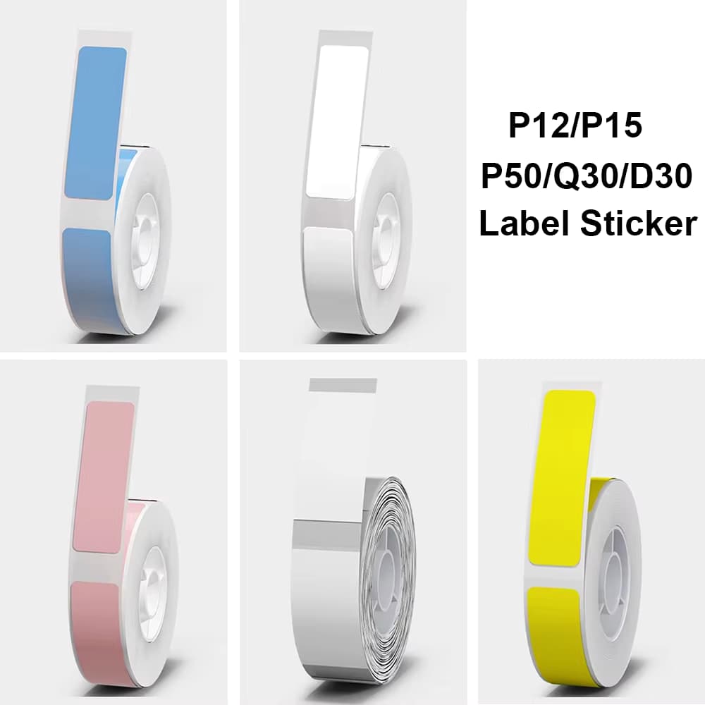 1 Rolle selbstklebender Etikettenaufkleber 12 x 40 mm 14 x 30 mm Thermopapierrolle für P12/P15/P50/Q30/D30 KingJim LR5C Etikettiermaschine Drucker