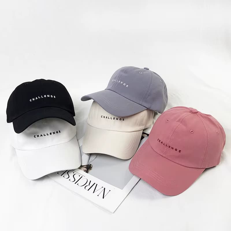 „CHALLENGE“ Buchstaben weiche Baumwolle Baseball Cap Unisex Snapback Outdoor Sport Pferdeschwanz Hüte für Frauen Männer Hip Hop Hut Streetwear
