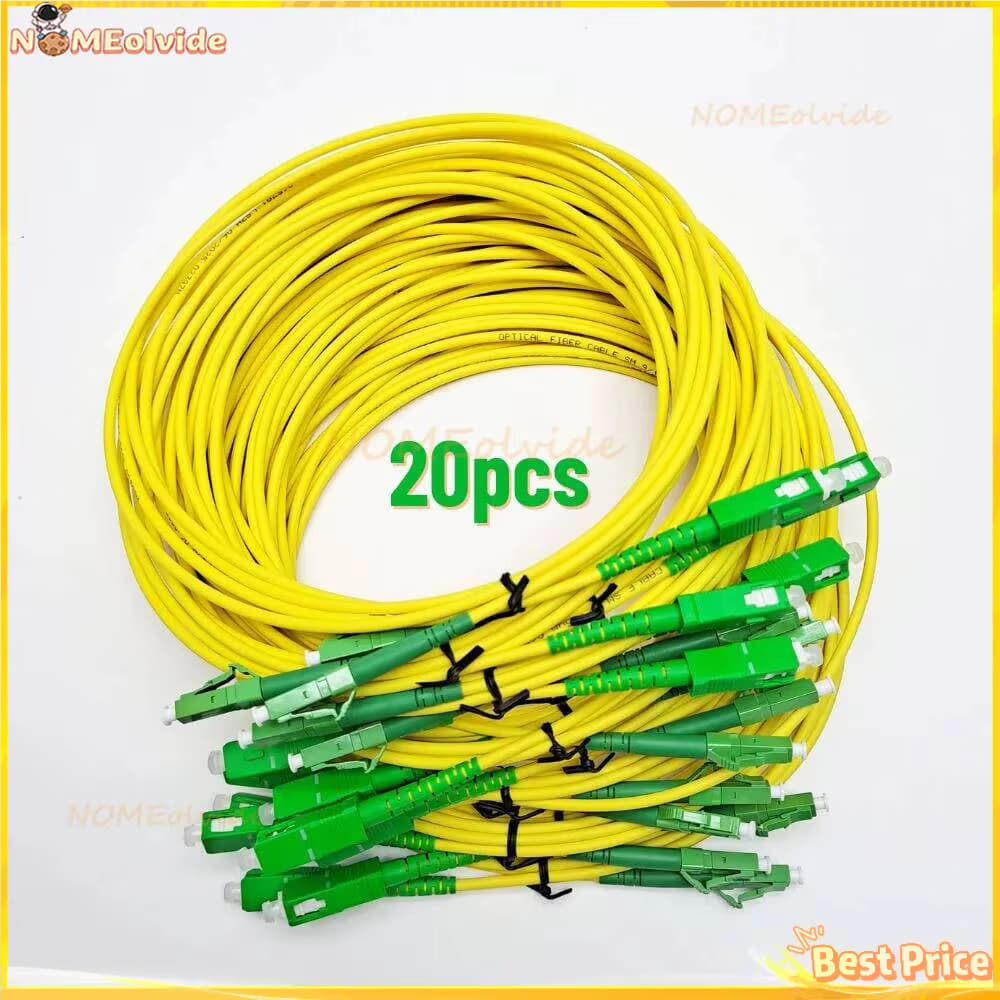 20 Stück/Beutel LC/APC-SC/APC Simplex Glasfaser-Patchkabel SC - LC Single-Mode 9/125 SM FTTH Optisches Verbindungskabel