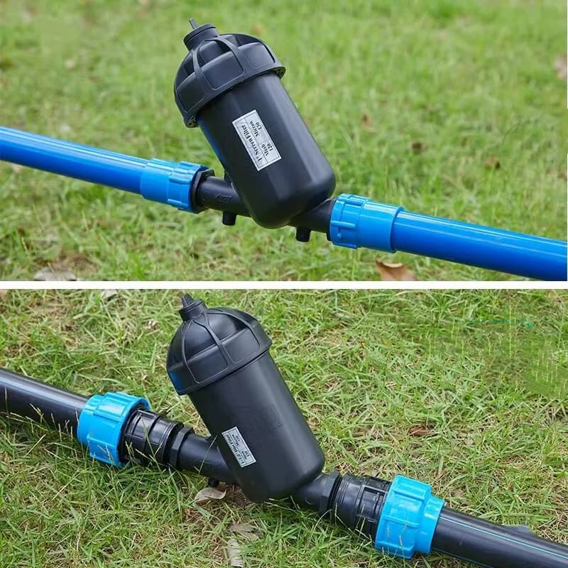 Schwarzer Garten-Bewässerungs-Y-Filter mit 120 Mesh und 3/4' 1' Zoll Anschluss für Tropfwerkzeuge und Bewässerungsrohre in der Landwirtschaft