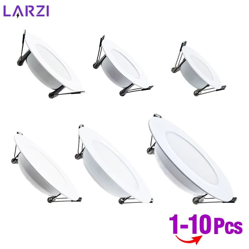 1-10Pcs Led-einbau-downlight 5W 9W 12W 15W 18W 3000K 6000K Runde Led-panel Licht DC12V 24V AC110V 220V für Home Indoor Lightin