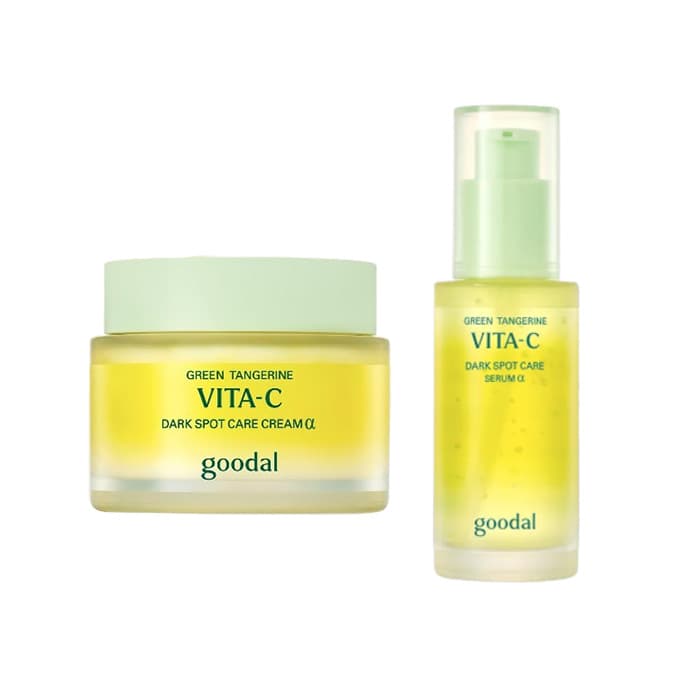 Goodal - Green Tangerine Vita-C Dark Spot Care Serum 40ml (1ea) X Green Tangerine Vita-C Dark Spot Care Cream 50ml (1ea) Set. Oferta de Stylevana PT.