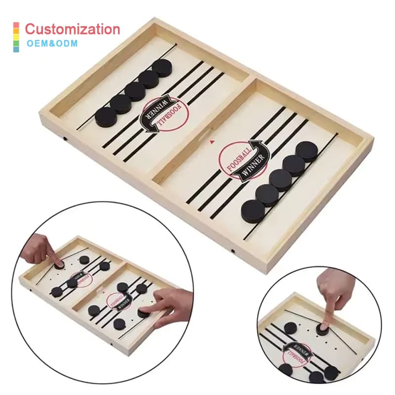 Hot Sale Family Interactive Wooden Desktop Chess Board Game Catapult Chess Set for Two Complete Play Foosball Winner Puck Game. Tilbud fra Alibaba US.