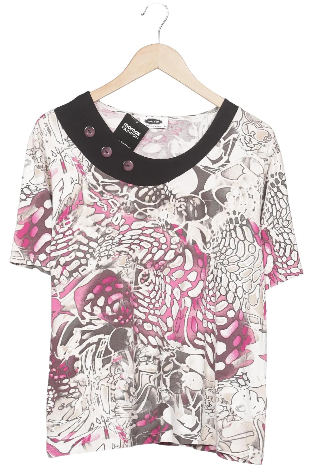 Uno Piu Uno Damen T-Shirt, Mehrfarbig, Gr. EU 44