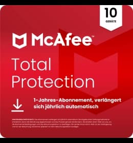 McAfee Total Protection | 10 Geräte | Lizenz für 1 Jahr | auch für Tablet und Mobilgeräte. Offer from 2GO Software DE.