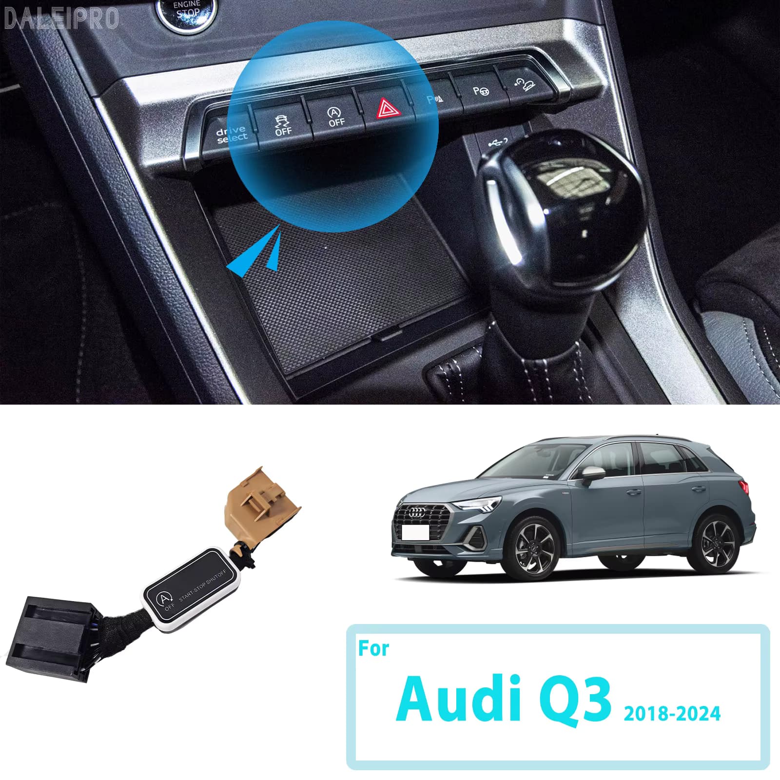 Für Audi Q3 F3 2018-2022 2023 2024 Automatischer Stopp-Start-Motorsystem Behinderte Smart Shut Down Auto Auto Start Stop Eliminator