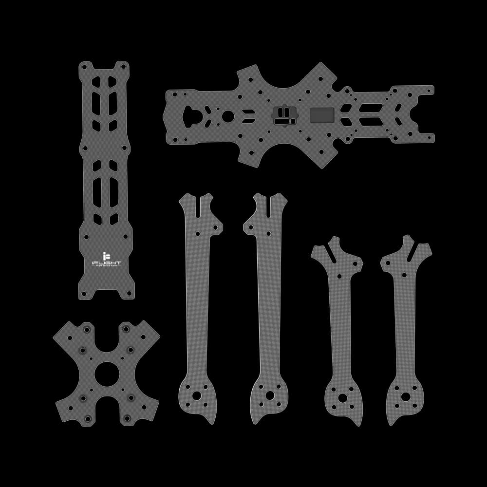iFlight Nazgul ECO DC5 FPV-Rahmen-Ersatzteile für CNC-Kamera-Seitenplatte/Mittelplatte/Oberseite/Bodenplatte/Arme/TPU-Teile