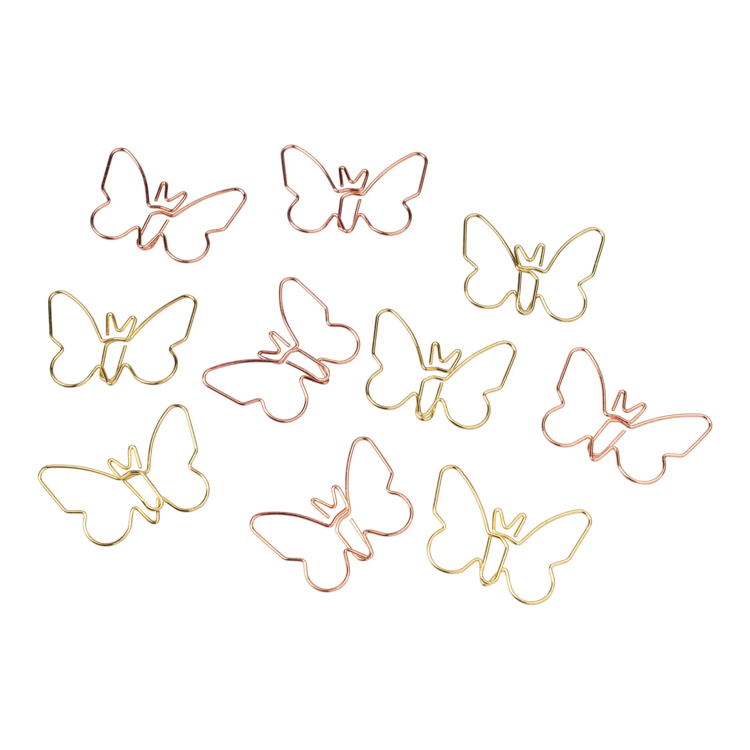 Büroklammern „Schmetterling", 10 Stück. Angebot von Die Moderne Hausfrau DE.