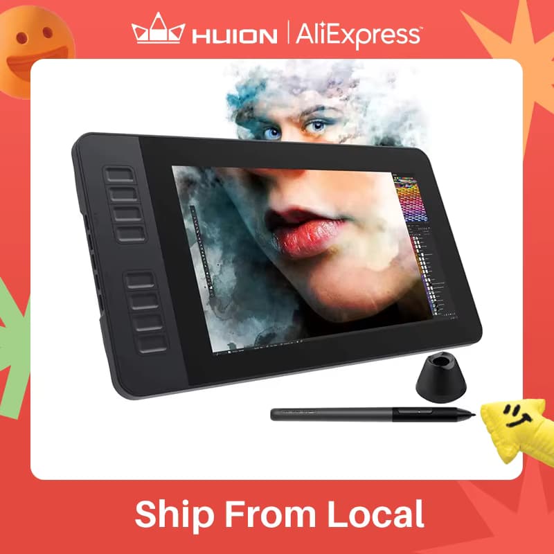 GAOMON PD1161 11,6 Zoll Grafiktablett IPS Full HD Zeichendisplay mit 8 Schnelltasten und 8192 Druckstufen, batterielosem Stift