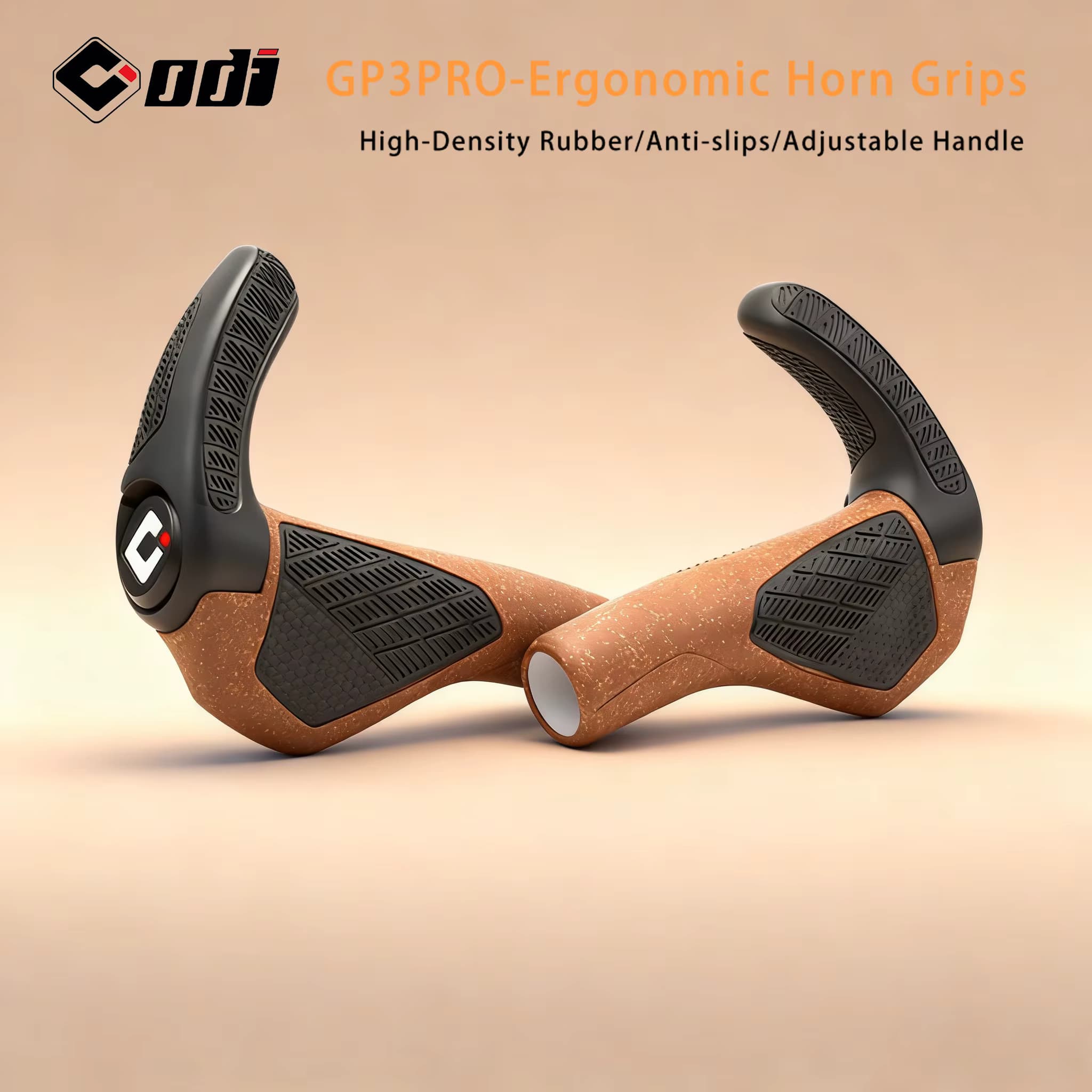 ODI GP3-Pro Lock-on MTB-Griffe, ergonomisches Design, rutschfeste Stoßdämpfung, bequeme Griffe aus Gummi/Eiche für Mountainbike
