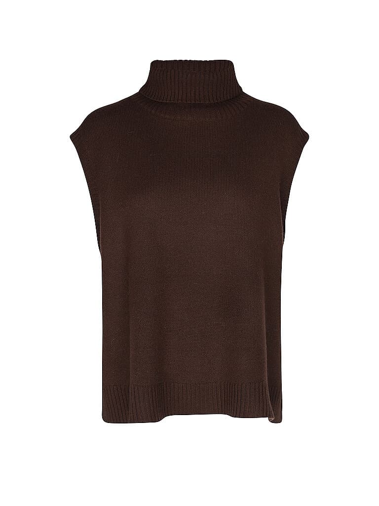 DAVIDA Kaschmirpullunder braun | XS