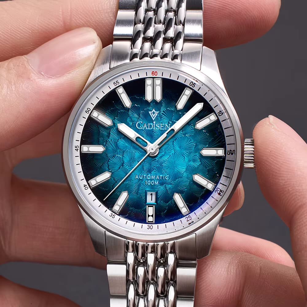CADISEN 2026 Automatische Mechanische Herrenuhr Blaues Zifferblatt Business Casual 10ATM Wasserdicht Japan MIYOTA 8215 Uhrwerk Armbanduhr