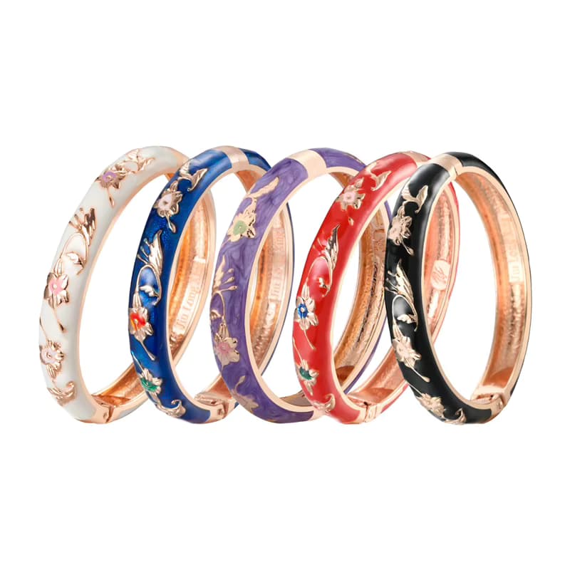 Cloisonné-Armreifen für Frauen, Armband an der Hand, Blume, Emaille-Schmuck, Damen-Handarmbänder, weiblicher Armreif, Muttertagsgeschenke, Frau