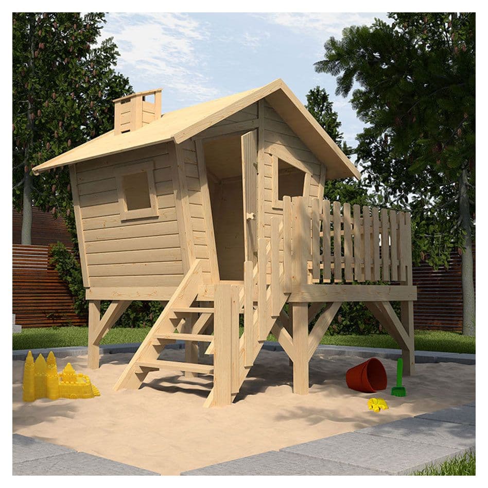 weka Tabaluga Abenteuerhaus Kinderspielhaus LOTTI mit Treppe und Terrasse günstig. Angebot von Benz24 DE/AT.